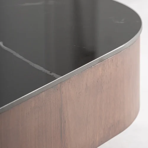 Table basse Neufs noir et noyer 70 cm Vical Home — vue 4
