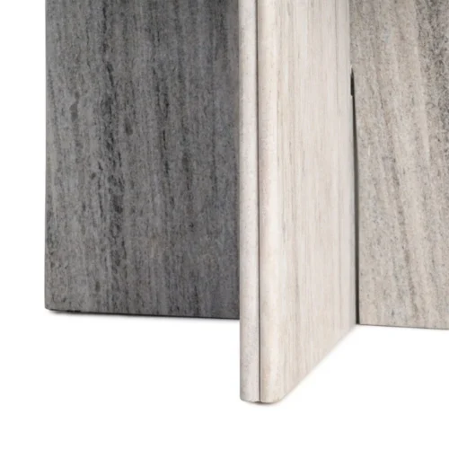 Table basse pierre naturelle beige Ixia 100 cm — vue 5