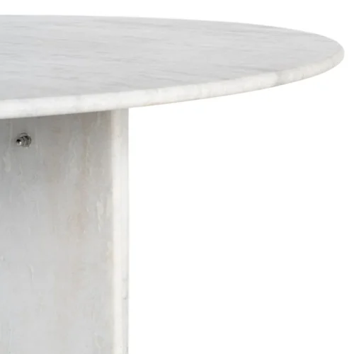 Table basse pierre naturelle blanche Ixia 100 cm — vue 2
