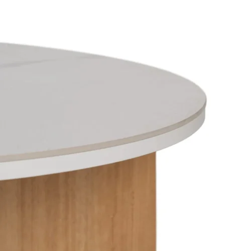 Table basse plateau céramique effet marbre piètement métal Ixia 80 x 35 cm — vue 5
