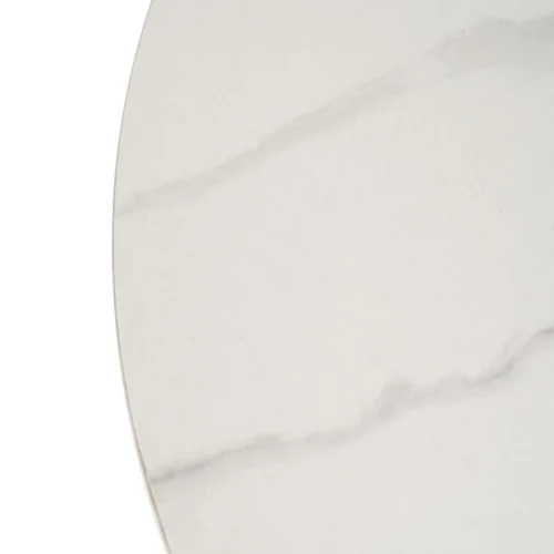 Table basse plateau céramique effet marbre piètement métal Ixia 80 x 45 cm — vue 3