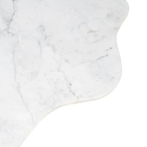 Table basse plateau marbre blanc et bois de manguier Ixia 135 cm — vue 7