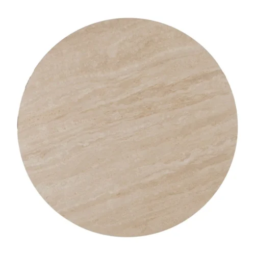 Table basse plateau pierre frittée beige Ixia 70 cm — vue 7