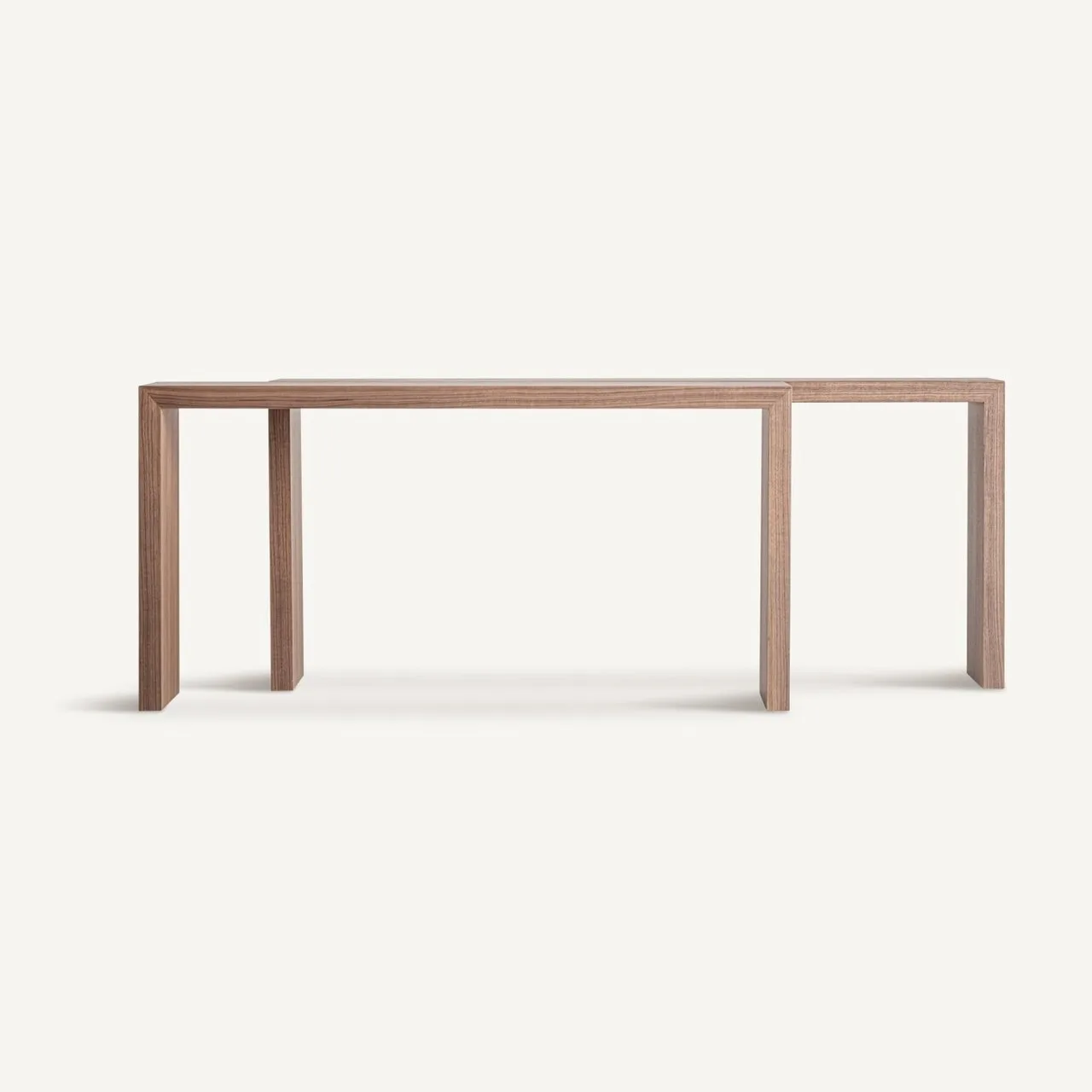 Table basse Platte noyer ensemble de 2 Vical Home