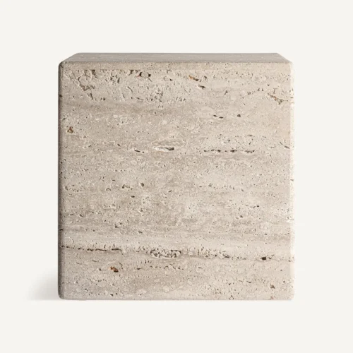 Table basse Rapolano travertin beige 45 x 45 Vical Home