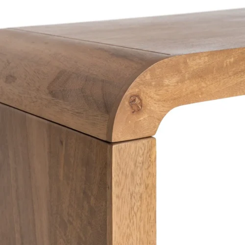 Table basse rectangulaire allongée plateau épais bois de manguier naturel Ixia 147,5 cm — vue 5