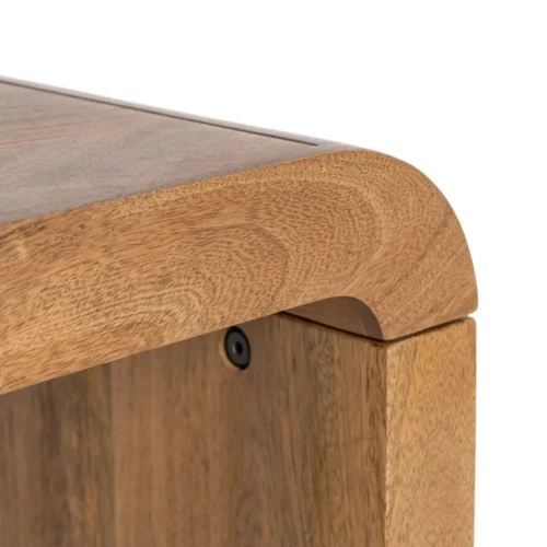 Table basse rectangulaire allongée plateau épais bois de manguier naturel Ixia 147,5 cm — vue 9