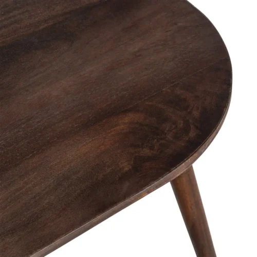 Table basse organique bois de manguier marron foncé Ixia 115 cm — vue 4