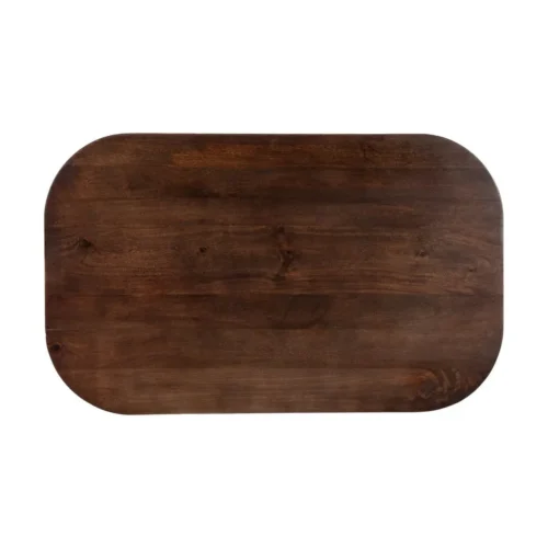 Table basse organique bois de manguier marron foncé Ixia 115 cm — vue 7