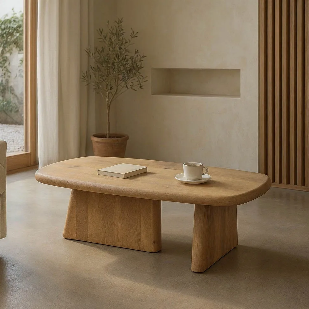 Table basse rectangulaire bois de manguier naturel Ixia 120 cm