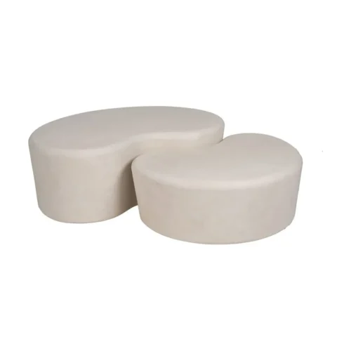 Tables basses Ixia Table basse organique laquée blanche Ixia 125 cm