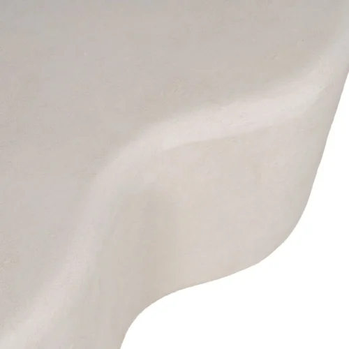 Table basse organique laquée blanche Ixia 125 cm — vue 3