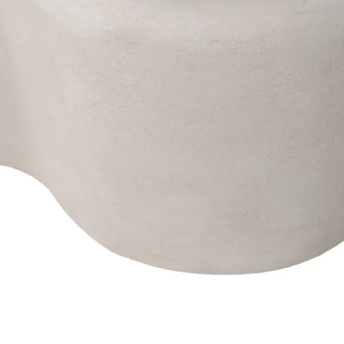 Table basse organique laquée blanche Ixia 125 cm — vue 5