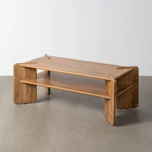 Table basse rectangulaire piètement haut bois de manguier naturel Ixia 121 cm — vue 2