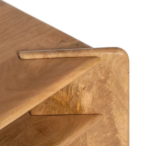 Table basse rectangulaire piètement haut bois de manguier naturel Ixia 121 cm — vue 5