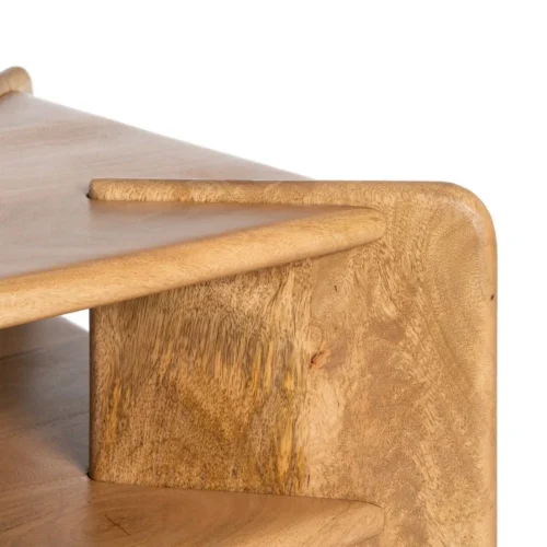 Table basse rectangulaire piètement haut bois de manguier naturel Ixia 121 cm — vue 7