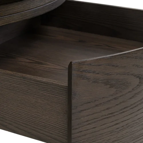 Table basse ronde Langford marron 90 cm à tiroir Richmond Interiors — vue 8
