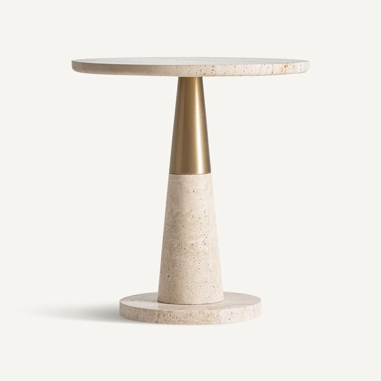 Table basse Rust marbre beige et fer bronze Vical Home