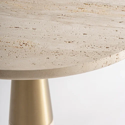 Table basse Rust marbre beige et fer bronze Vical Home — vue 2