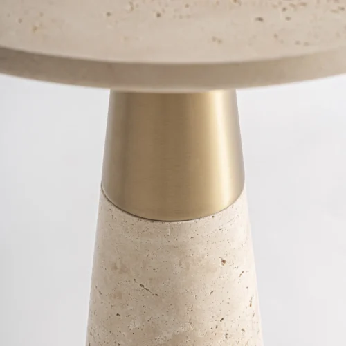 Table basse Rust marbre beige et fer bronze Vical Home — vue 3