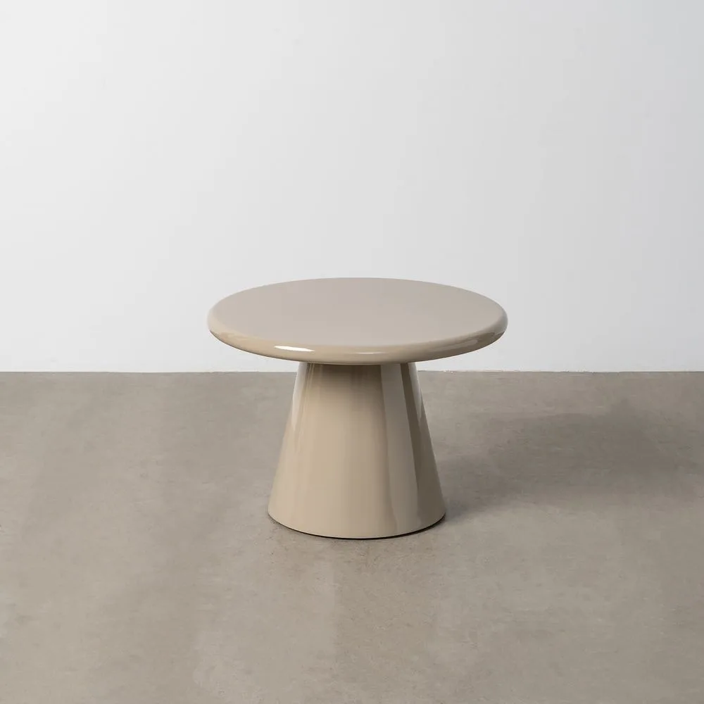 Table basse taupe brillant Ixia 60 cm