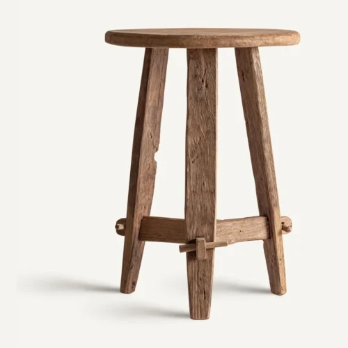 Table basse teck recyclé marron 50 x 50 x 72 Vical Home