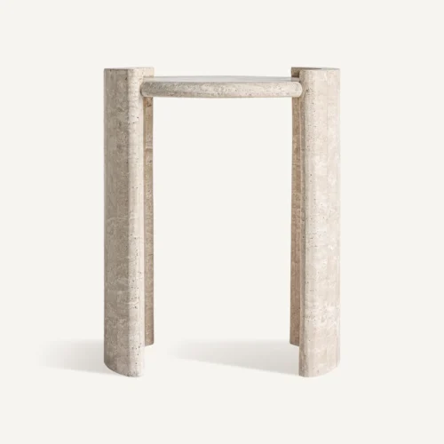 Table basse Thiennes travertin beige 45 cm Vical Home