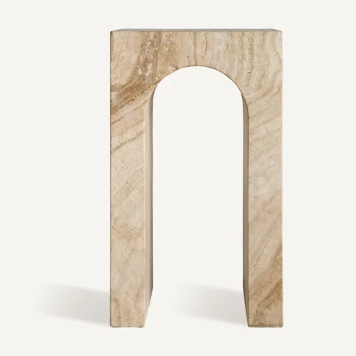 Table basse Thiennes travertin brun clair Vical Home