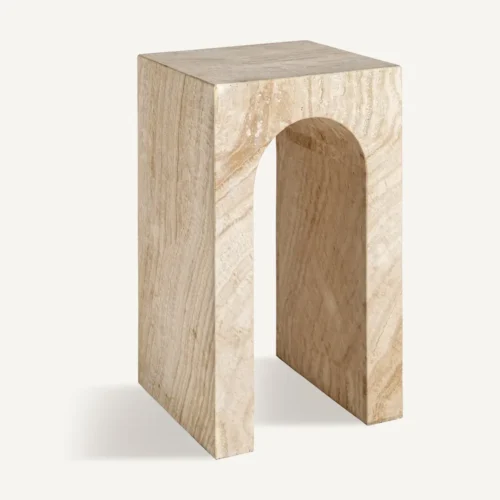 Table basse Thiennes travertin brun clair Vical Home — vue 2
