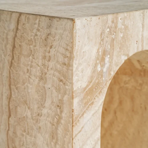 Table basse Thiennes travertin brun clair Vical Home — vue 3