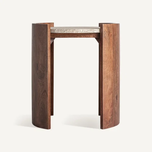Table basse Tivoli travertin et manguier Vical Home