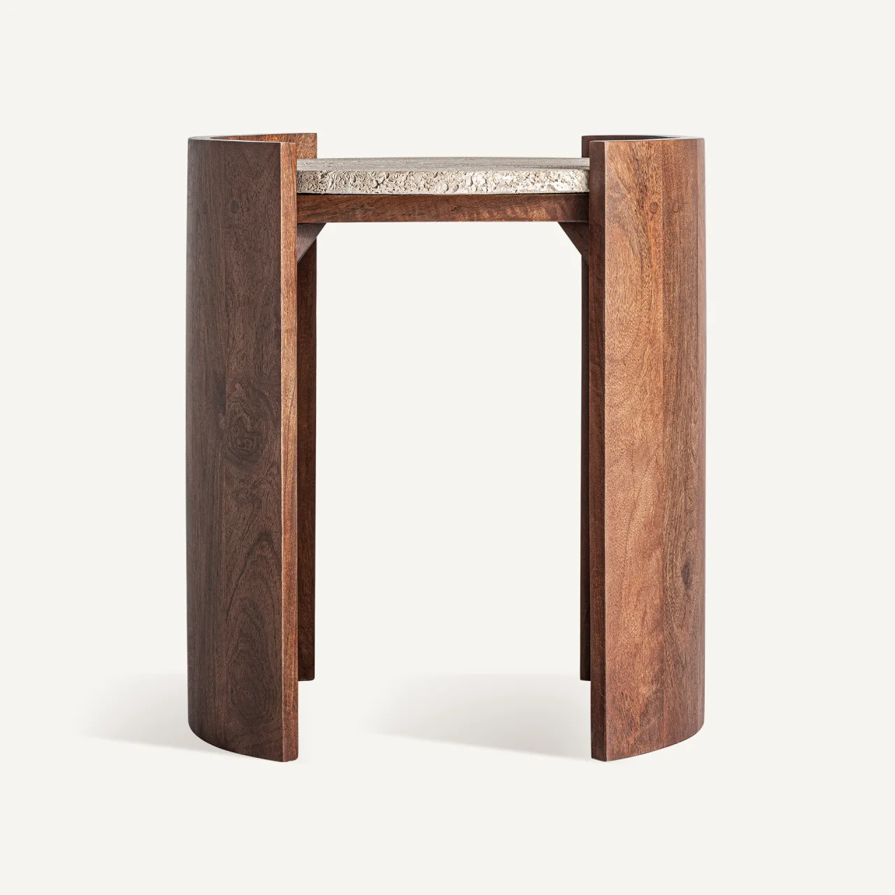 Table basse Tivoli travertin et manguier Vical Home