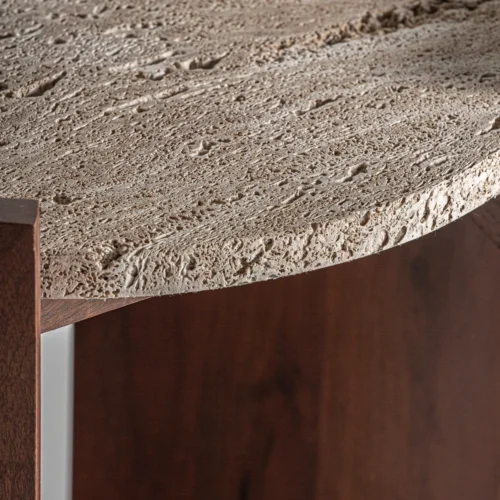 Table basse Tivoli travertin et manguier Vical Home — vue 3
