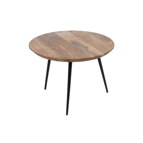 Table basse trio bois d'acacia et métal ronde Ixia 50 cm — vue 4