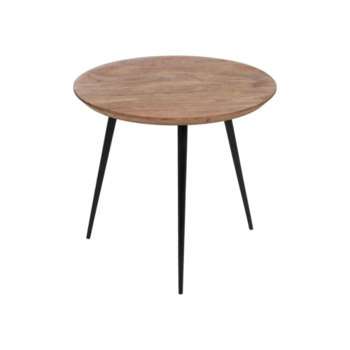 Table basse trio bois d'acacia et métal ronde Ixia 50 cm — vue 5