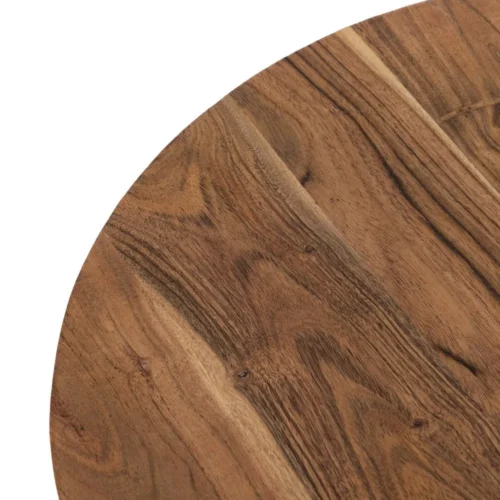 Table basse trio bois d'acacia et métal ronde Ixia 50 cm — vue 6