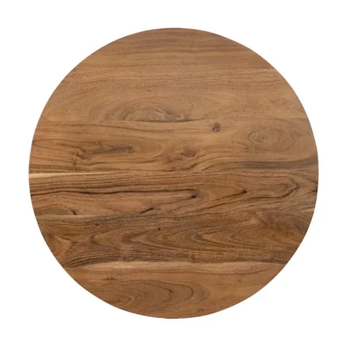 Table basse trio bois d'acacia et métal ronde Ixia 50 cm — vue 9