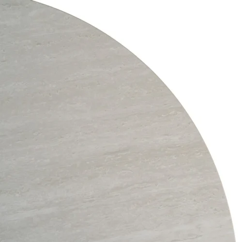 Table basse trio plateau pierre frittée effet travertin Ixia 80 cm — vue 6