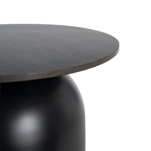 Table basse trio plateau pierre frittée noire Ixia 80 cm — vue 5