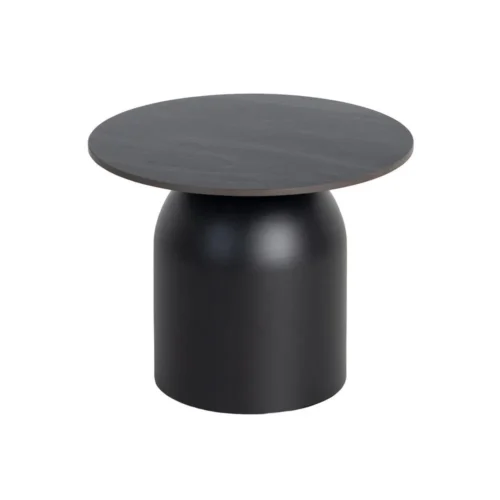 Table basse trio plateau pierre frittée noire Ixia 80 cm — vue 9