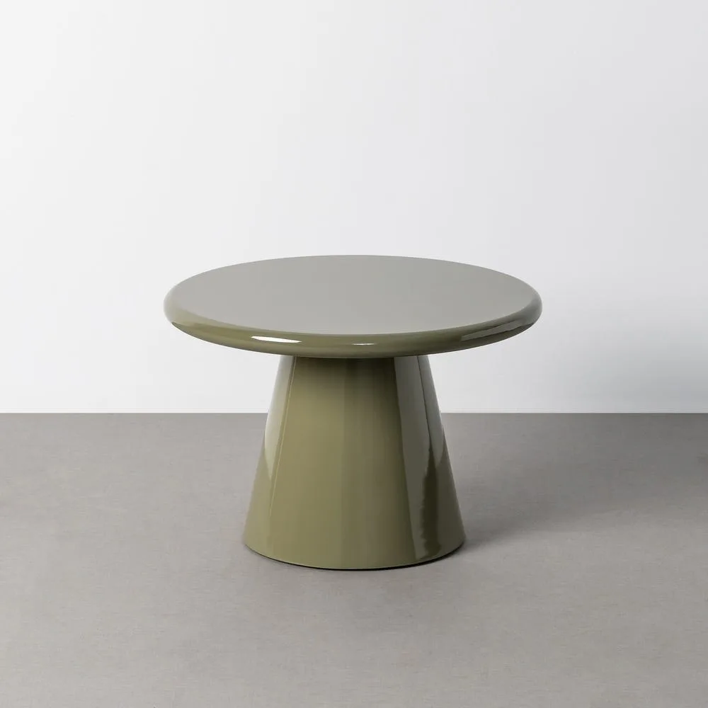 Table basse verte brillante Ixia 60 cm