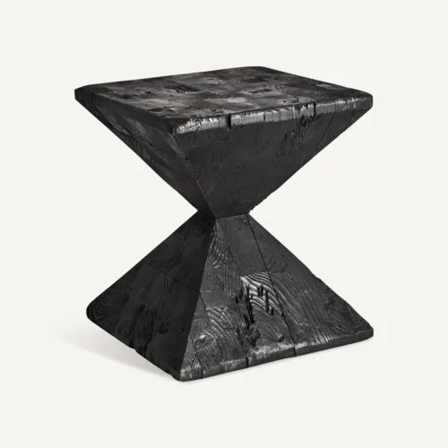 Table basse Vievy pin recyclé noir Vical Home — vue 2
