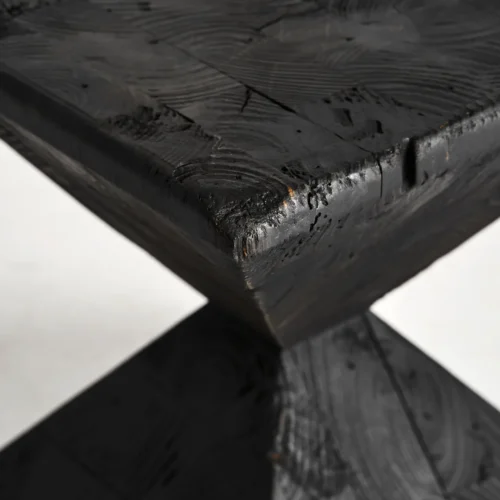 Table basse Vievy pin recyclé noir Vical Home — vue 3