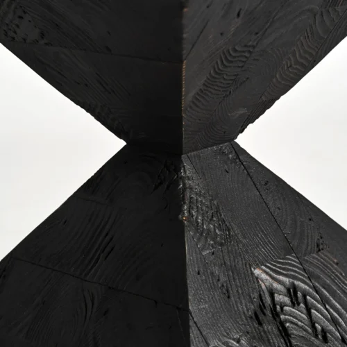 Table basse Vievy pin recyclé noir Vical Home — vue 4