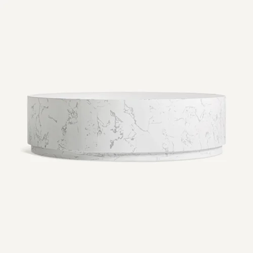 Table basse Vonnas pierre frittée blanche Vical Home