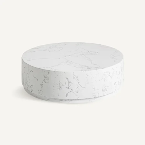 Table basse Vonnas pierre frittée blanche Vical Home — vue 2