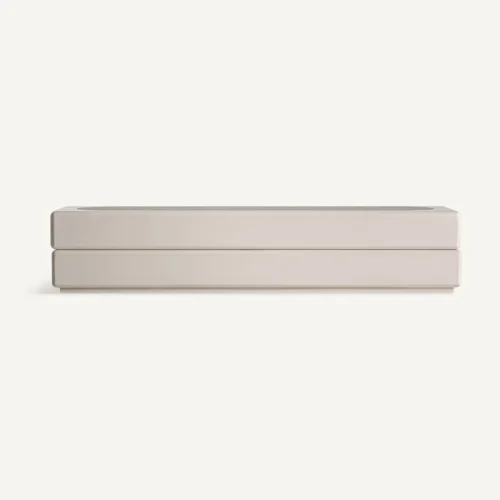 Table basse Whiel crème bords arrondis Vical Home