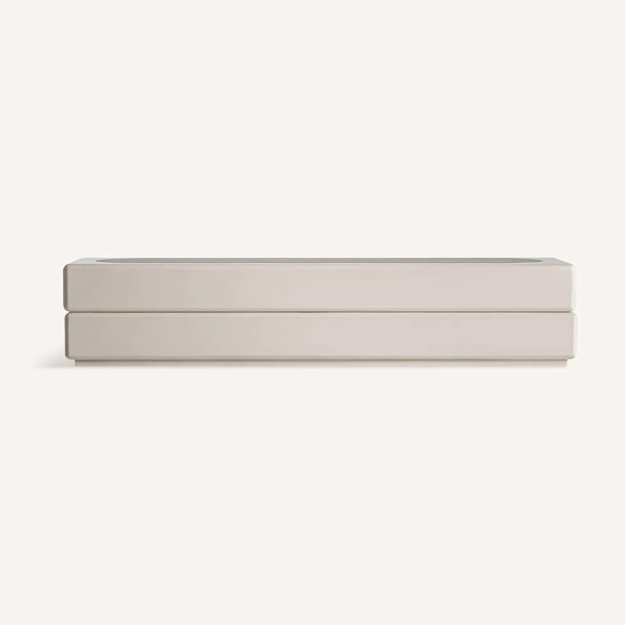 Table basse Whiel crème bords arrondis Vical Home