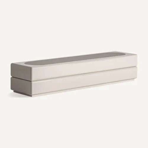 Table basse Whiel crème bords arrondis Vical Home — vue 2