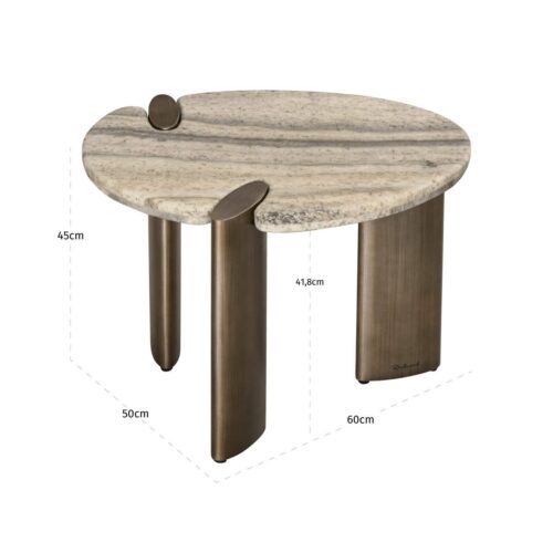 Table d'appoint Arcadia gris Richmond Interiors — vue 7